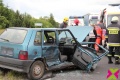 Kierowca Opla nie ustąpił pierwszeństwa i uderzył we Fiata Uno