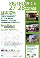 JUBILEUSZOWA EDYCJA REGIONALNEJ WYSTAWY ZWIERZĄT HODOWLANYCH, DNI OTWARTYCH DORADZTWA ROLNICZEGO