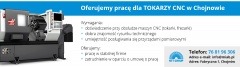 Oferta pracy dla TOKARZY CNC w Chojnowie 