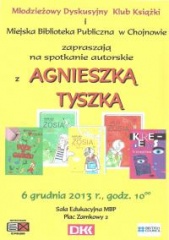 Spotkanie autorskie z Agnieszką Tyszką w Miejskiej Bibliotece Publicznej w Chojnowie